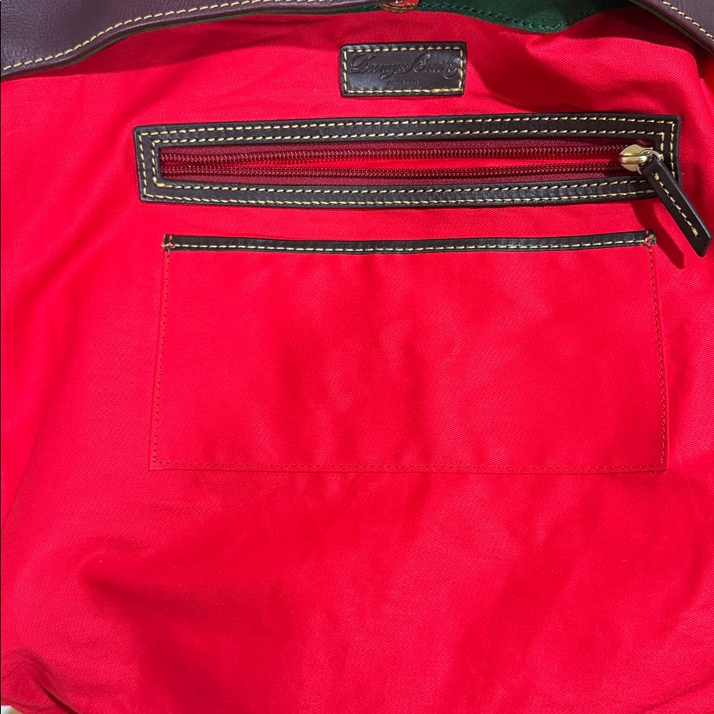 Dooney & Bourke Florentine Leather Shoulder Bag Plum Color - Picture 6 of 10